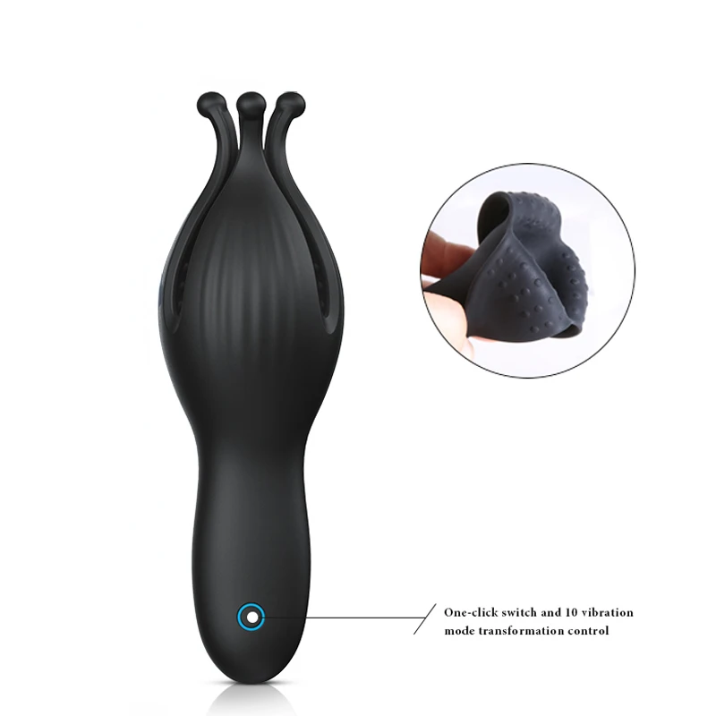 Automatic Male Masturbator Cup Black 10 Speed Vibrator Penis Delay Trainer Massager Glans Stimulate 18+ Adult Sex Toys For Men