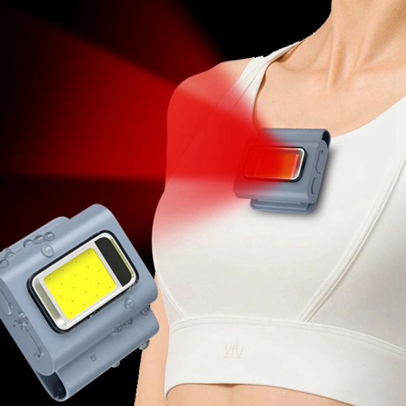 Multi-Purpose Head Light Rechargeable Lamp With Magnetic Absorption Portable Clothes Clip Running Cob Work Lamp