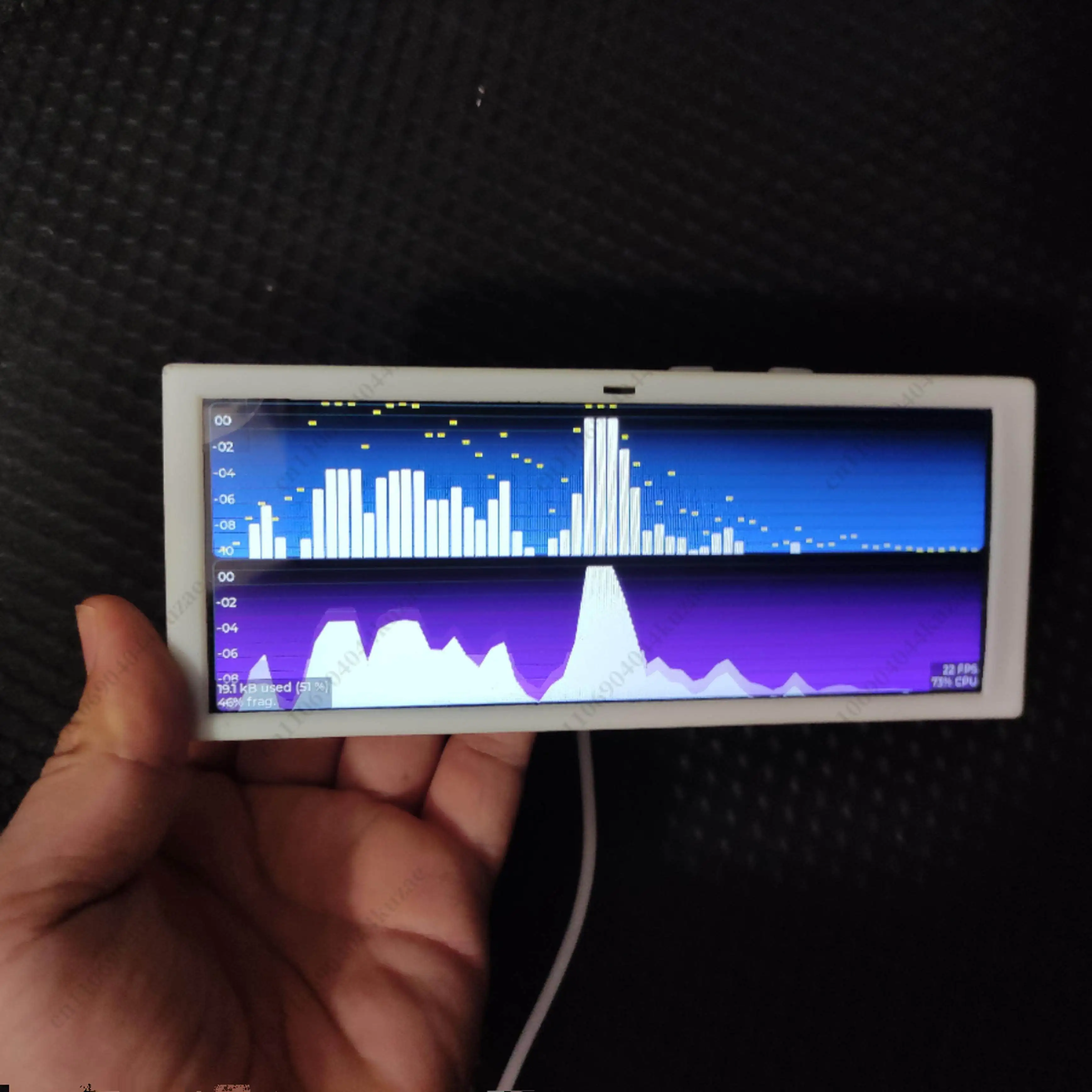 6.2 Inch Car Music Spectrum LCD Display - Voice-Activated Pickup with HDMI Output