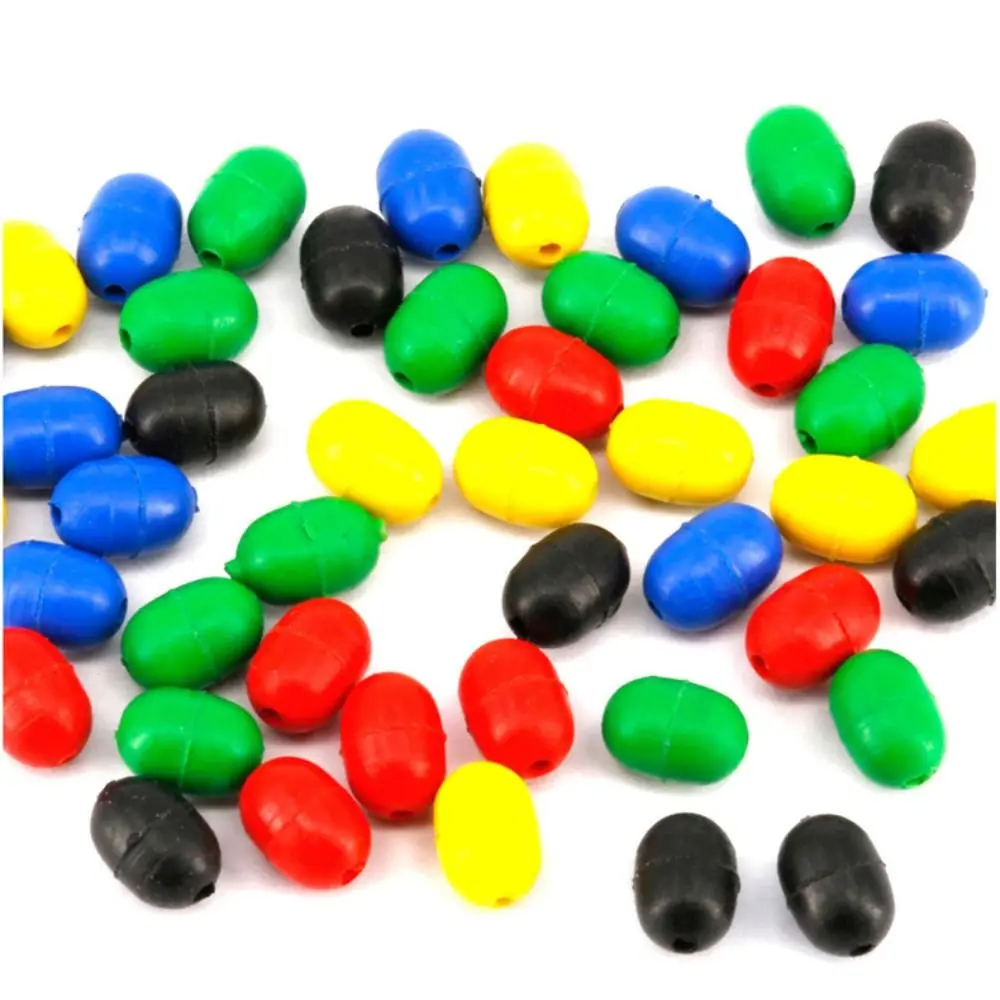 100 teile/los Farbe Antik ollisions bohnen fisch Float Bead Block Bean Anti-Tangle Bean Silikon Gummipuffer Bohnen Angel zubehör