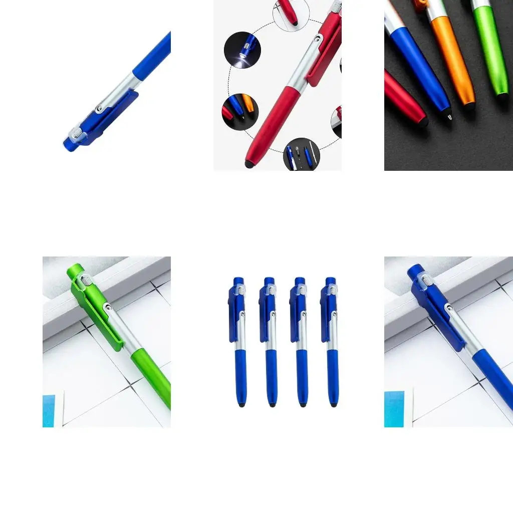 Multipurpose Writing Pen with Tip, Led Light Phone Stand for Office Staff