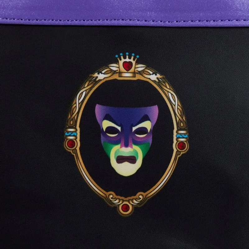 Loungefly-Bolso de hombro con doble correa para mujer, monedero de Disney villanos, Evil Queen, Apple