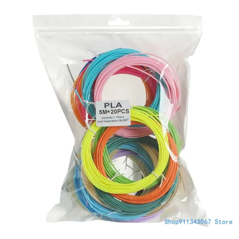 3D Printer Pen Filament, 1.75mm Filaments, 20Pack, Random Color for Printing Drop shipping