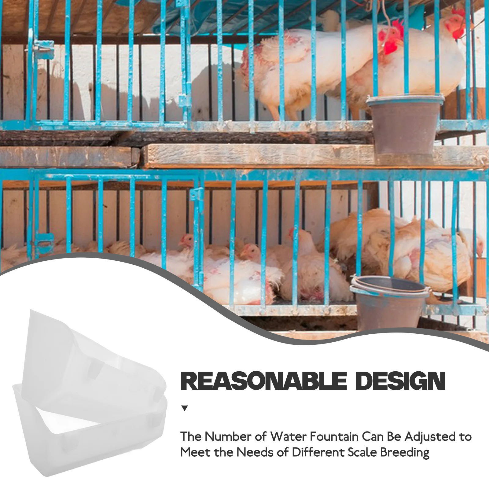 

2Pcs Hanging Chicken Feeder Sturdy Plastic Poultry Feeding Basin for Cage Farm Feeding Tool Chick Feeder for Ducks Pigeons and