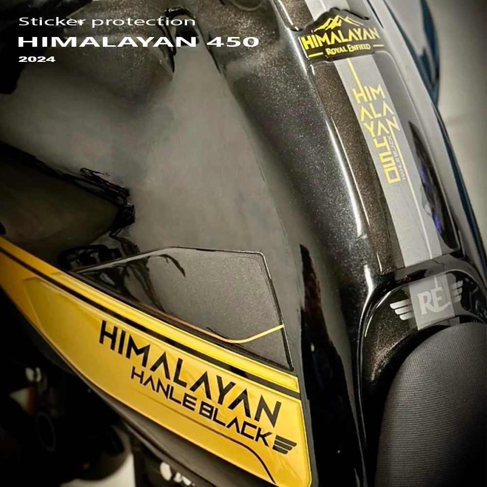 For Himalayan 450 Hanle Black 2024 2025 Motorcycle Tank Pad Protective Decorative Decorative 3D Resin Sticker Kit