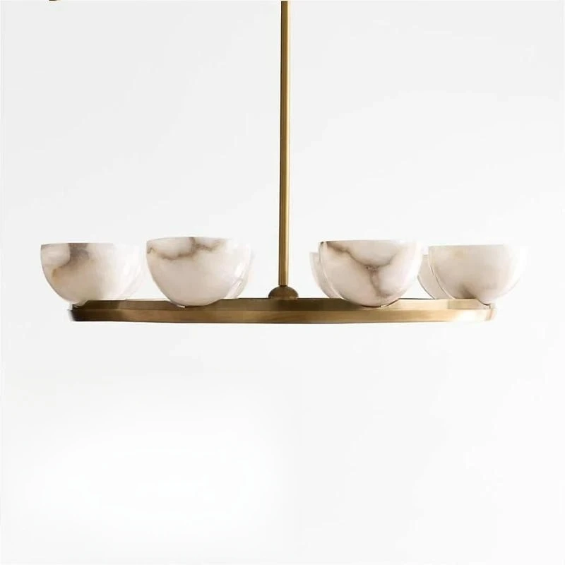 Popular Style Light Luxury Natural Spanish Marble Pendant Lamp Creative Living Room Bedroom Villa Model Room Highend Lighting