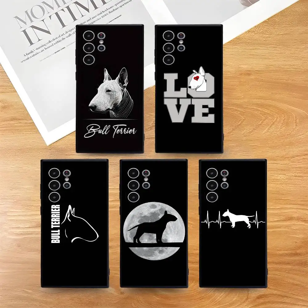 

Bull Terrier Dog Phone Case For Samsung Galaxy S25 S24 S22 S23 Ultra S21 S20 Plus 5G Frosted Non-Slip Full Cover Soft Case