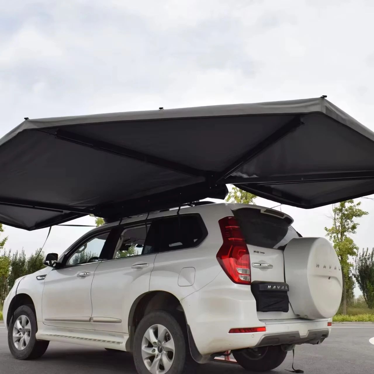 180+270 Degree Frameless Free Standing Fan Shaped Camping Tent Folding Camping Tent