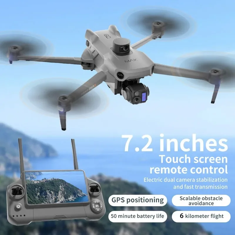 P7 Drone Second Version GPS WIFI 6KM FPV 8K Dual Camera Smart Follow 360° Obstacle Avoidance 7.2