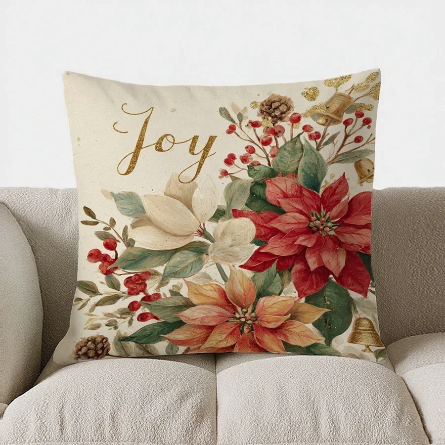 Основание для декоративной спинки, árbol de Navidad con estampado de felpa corto para decorative de sofá de sala de estar, funda