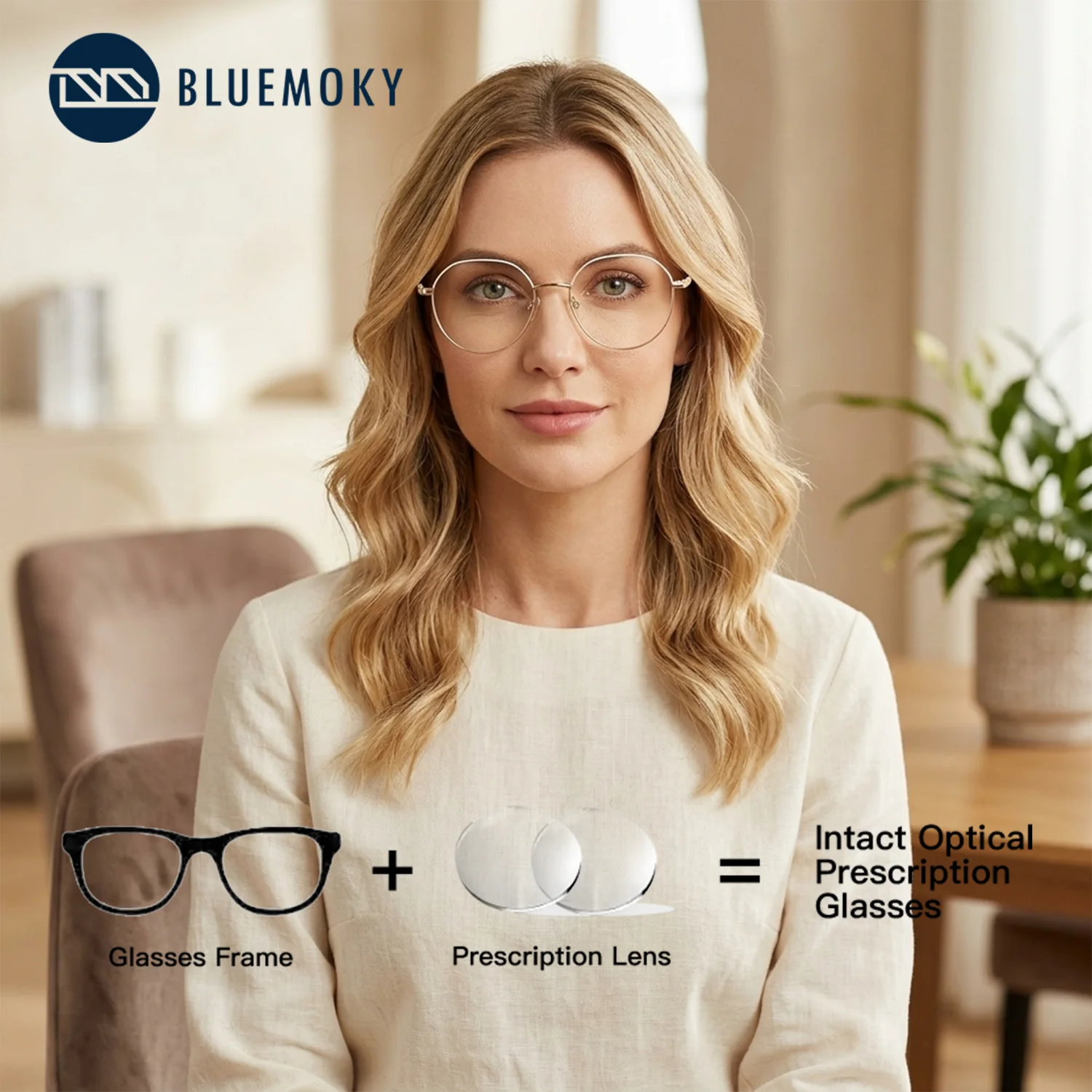 

BLUEMOKY Metal Correction Eyeglasses with Prescription Blue Light Polygon Women Glasses Myopia Optical Eyewear