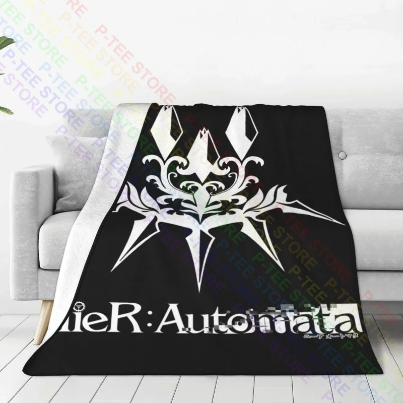 Yorha Insignia Nier Automata Blanket Velvet Raschel Nap Blanket Faux Fur Mink Machine Washable