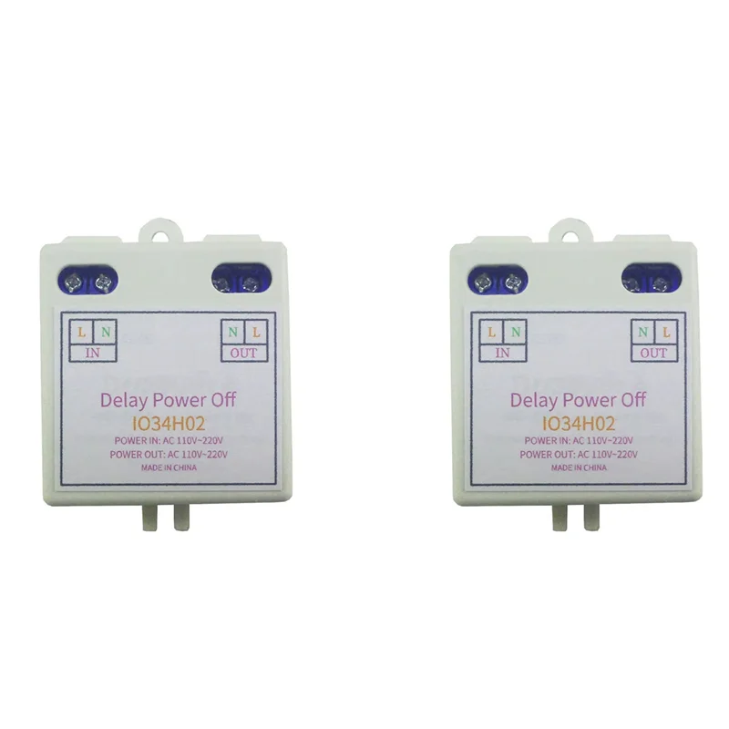 ABJF-2X AC120V 220V Time Delay Relay Power On Delay OFF Switch 1-480Min Adjustable Delay Power OFF Home Automation Controller