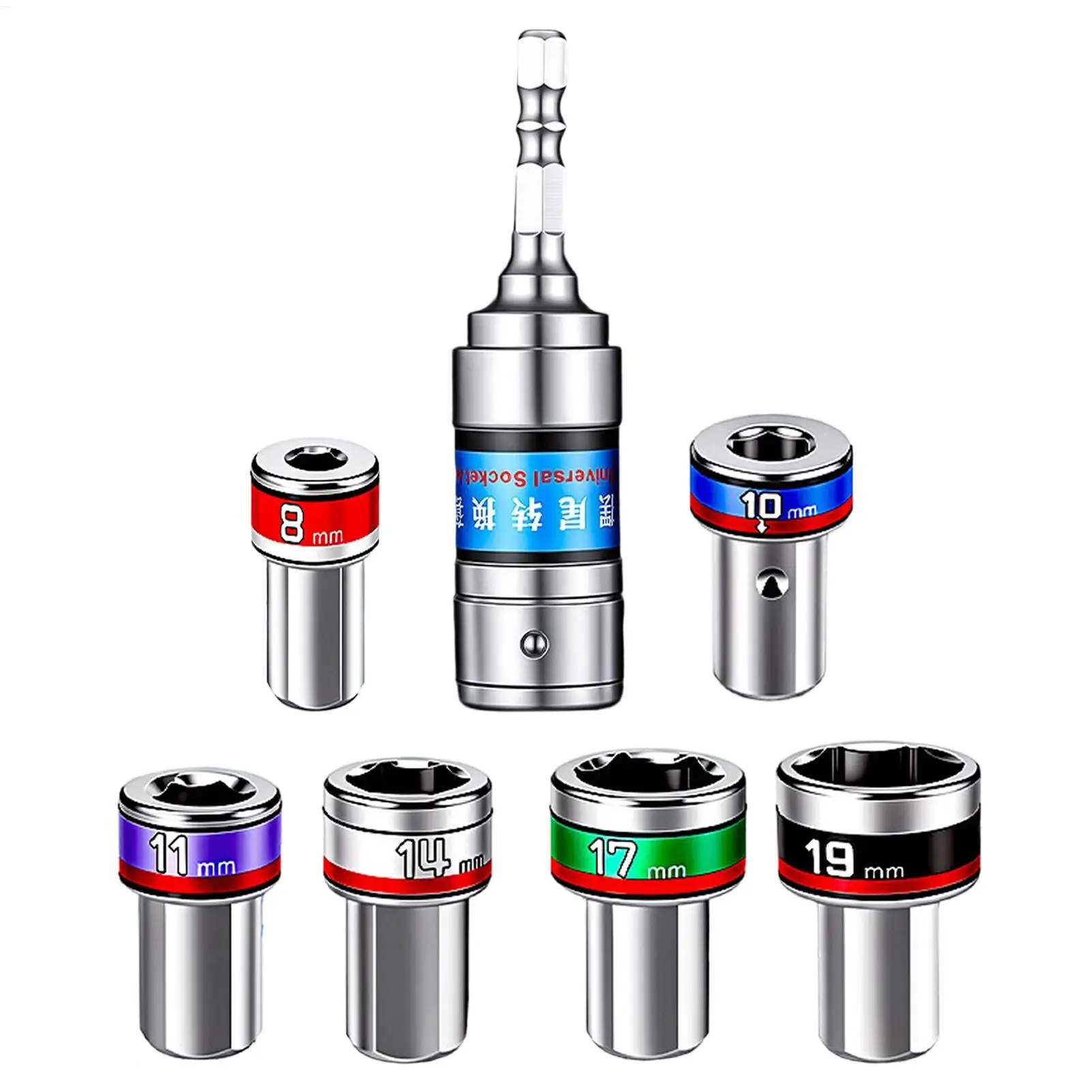 Joint Socket Alloy Steel Multi-Angle Access Repair Tool Rotatable Socket Adapter For Home Garage Motorcycle Vehicle Daily Home