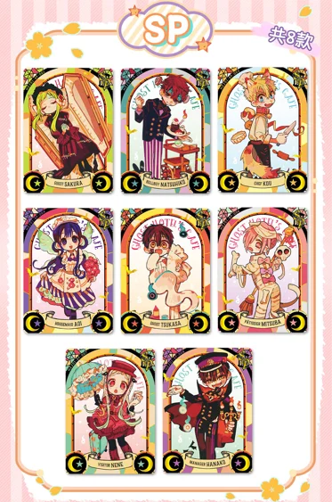 Anime Toilet-bound Hanako-kun Carta originale Regalo di Natale Famiglia Gioco da tavolo Carta da collezione Giocattoli per bambini