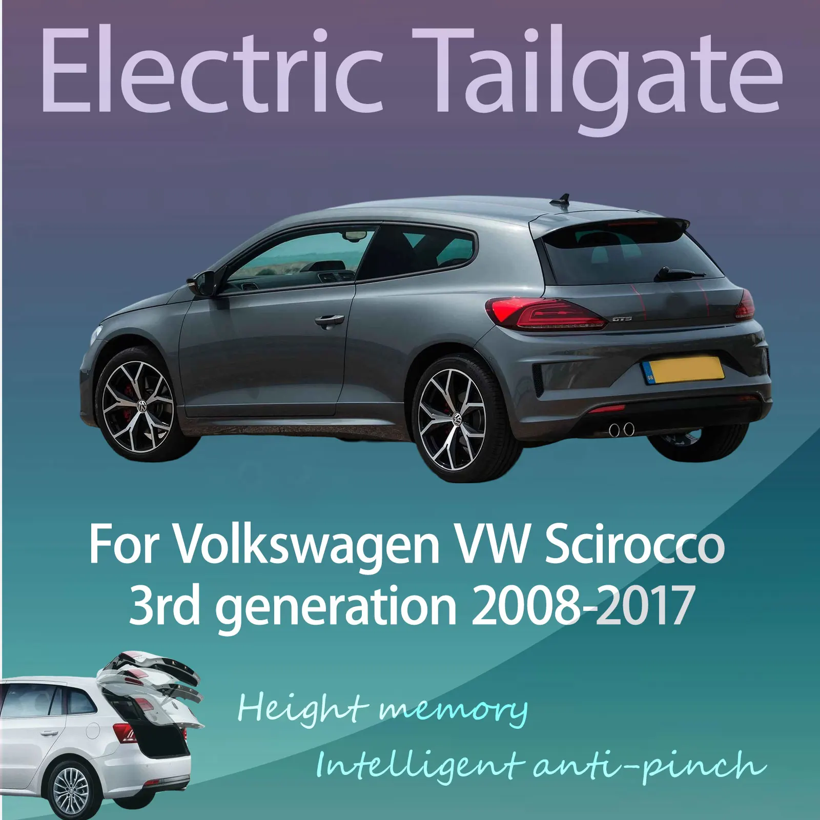For Volkswagen VW Scirocco 3rd gen 2008-2017 Electric Modified Tailgate Intelligent Height Automatic Lifting Key-Controlled