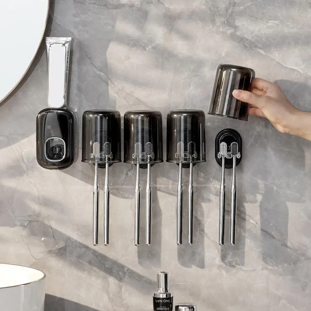 Wall-mounted Toothbrush Holder Space-saving Toothbrush Rack Efficient Drainage Toothbrush for Wall-mounted for Toothbrushes