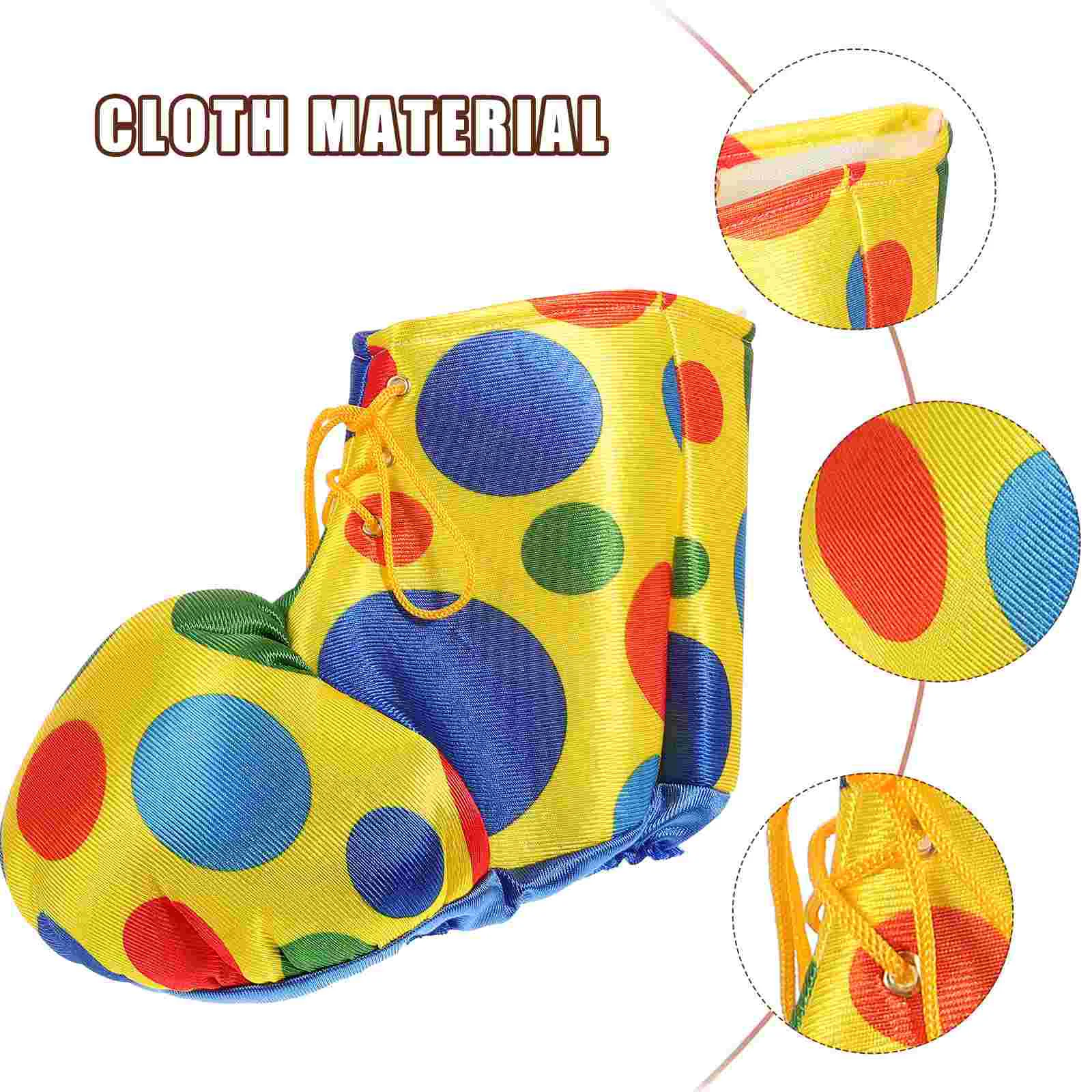 Adult Colorful Clown Shoes Props Cosplay Costume Halloween Costumes Big Party Nose Fabric Man Outfits