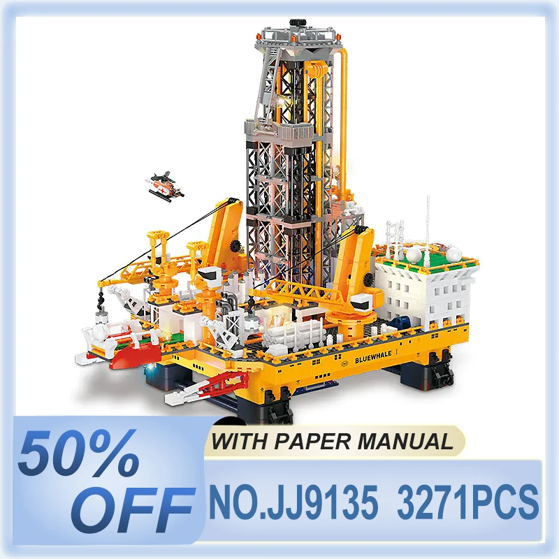 New MOC Modular Building Offshore Oil platform Deep Sea Oil Well Drilling Building Block Brick Puzzle DIY Toy Christmas Gift Set