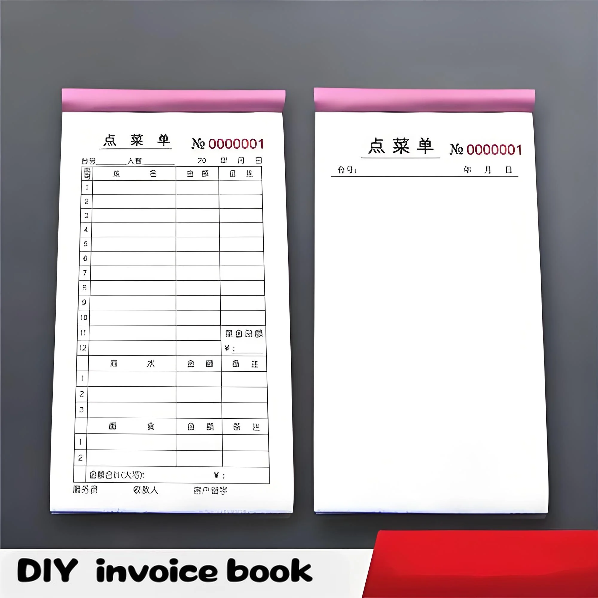 Custom print Size17.5X9.5cm delivery Invoice/Payment receipt ,Carbonless receipt invoice book Quote Books duplicate printing