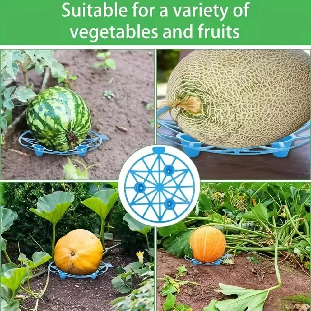 Breathable Plastic Watermelon Stand Stable Design Anti- Rotting Fruit Bracket Plant Support Hollow Out Fruit Tray Gardening Use