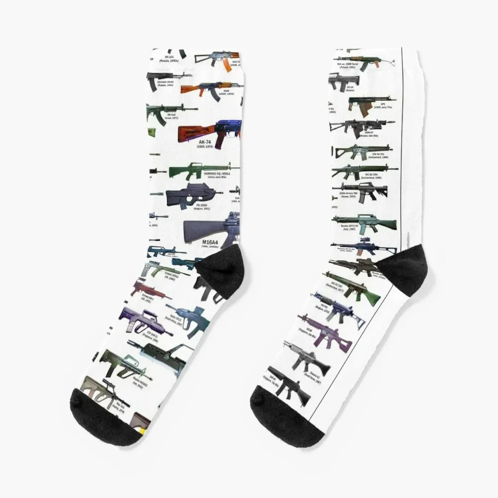 

Assault Rifles and Carbines Chart Socks sports stockings Crossfit Argentina cute Socks Female Men's