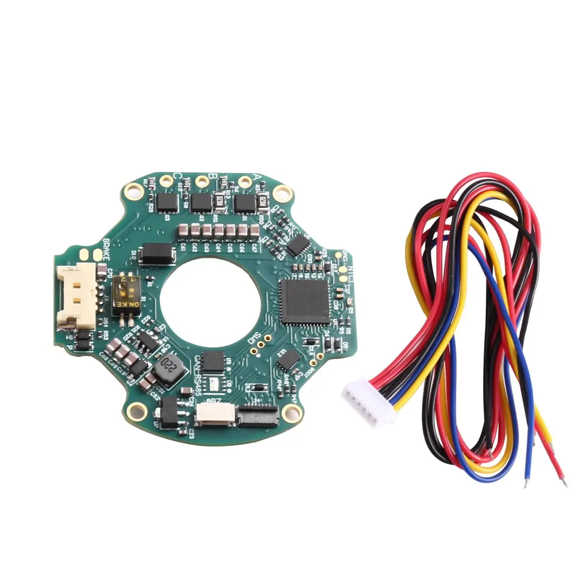 【New】DHF50v2 DC Brushless Servo Motor Drive Board with Encoder and Inductive Driver with CAN Communication, Only for MHF5005