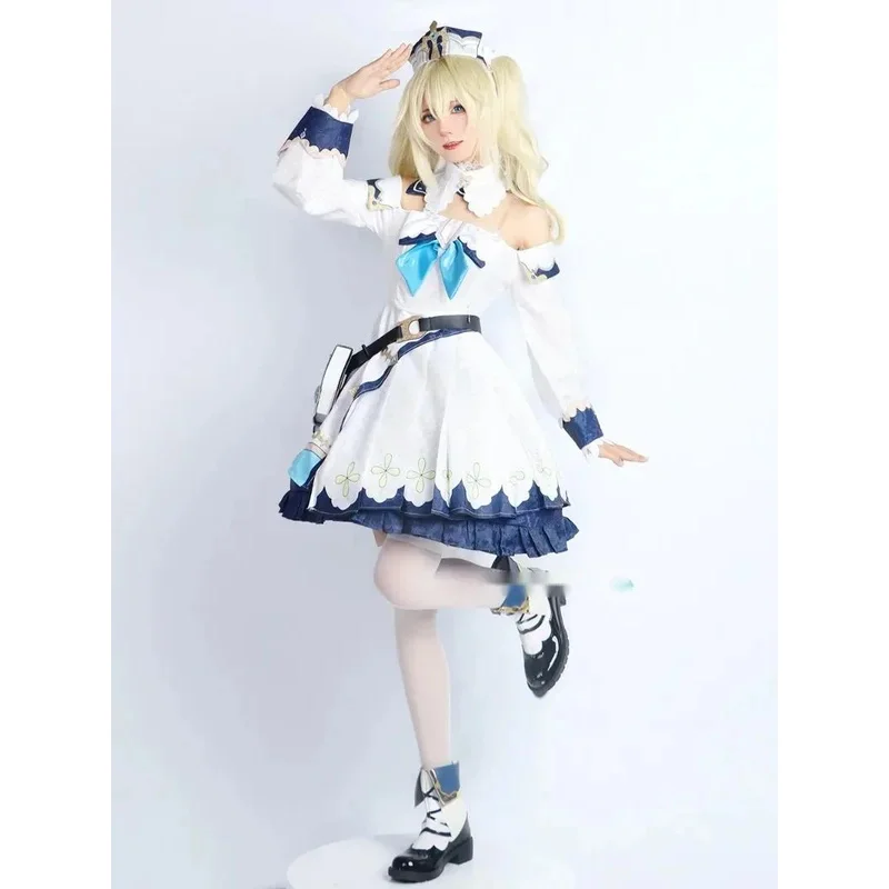 LQBarbara Gioco Cosplay Genshinimpact Barbara Costume Cosplay Abito Parrucca Scarpe Anime Gioco di ruolo Abiti da festa di carnevale