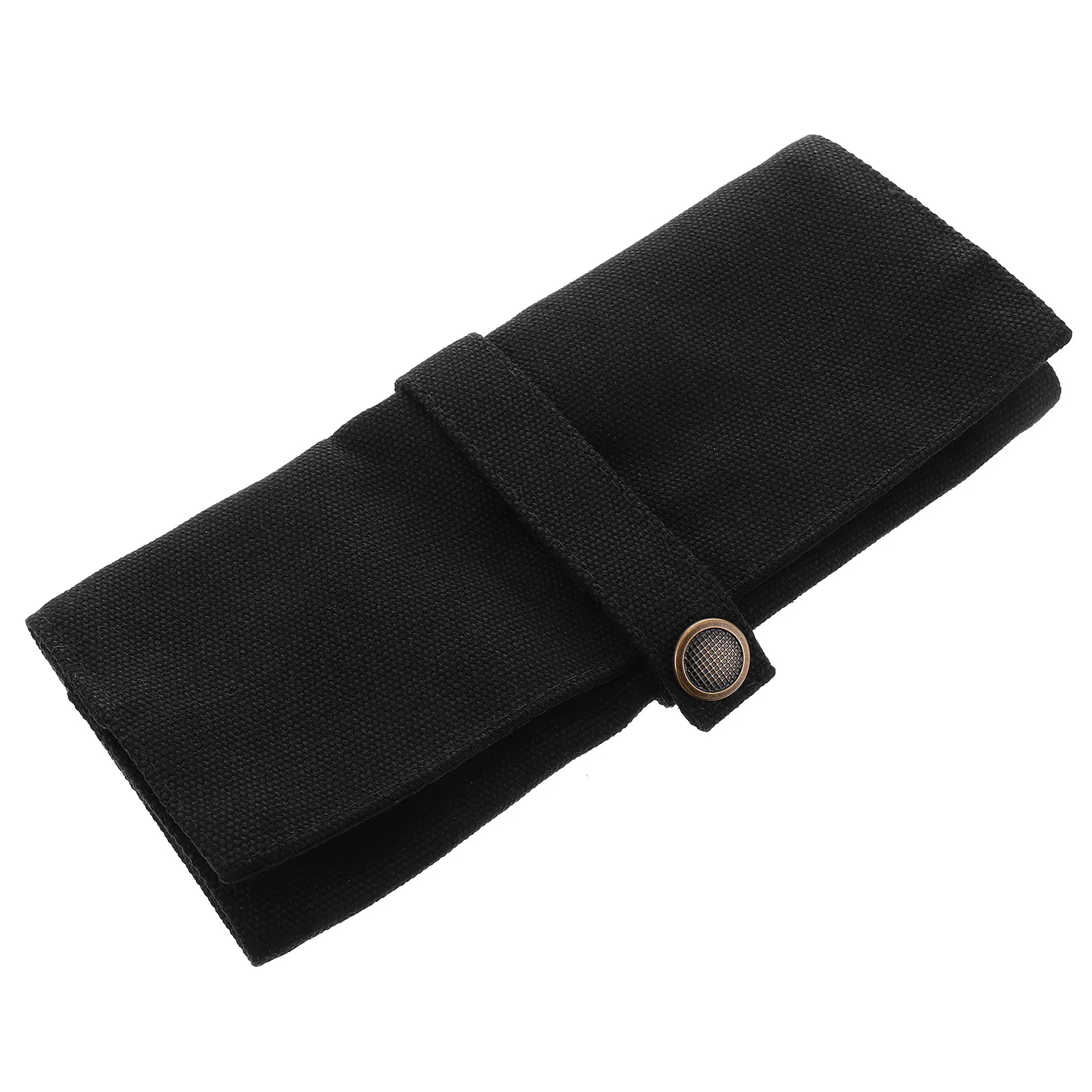 

Canvas Watch Roll Organizer Bag Travel Watch Storage Pouch for 5 Watches Washable Solid Color Slim Design Secure Cord Closure