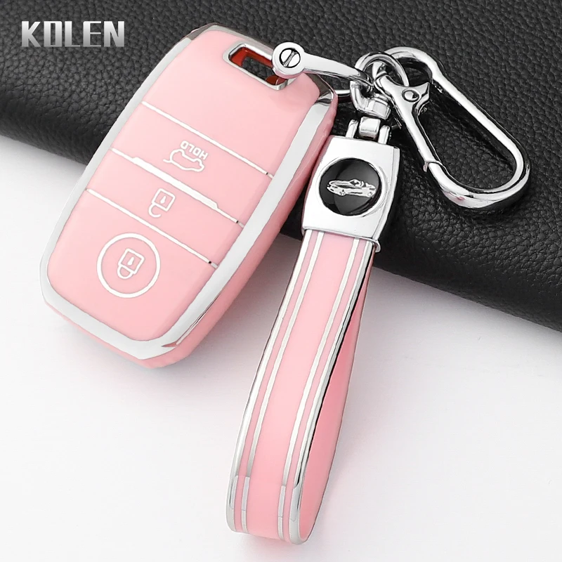 Funda de TPU a la moda para llave remota de coche, funda para KIA Sportage Cerato Optima K2 K3 K4 K5 RIO Picanto Soul Sorento Sedona 3 4 botones Fob