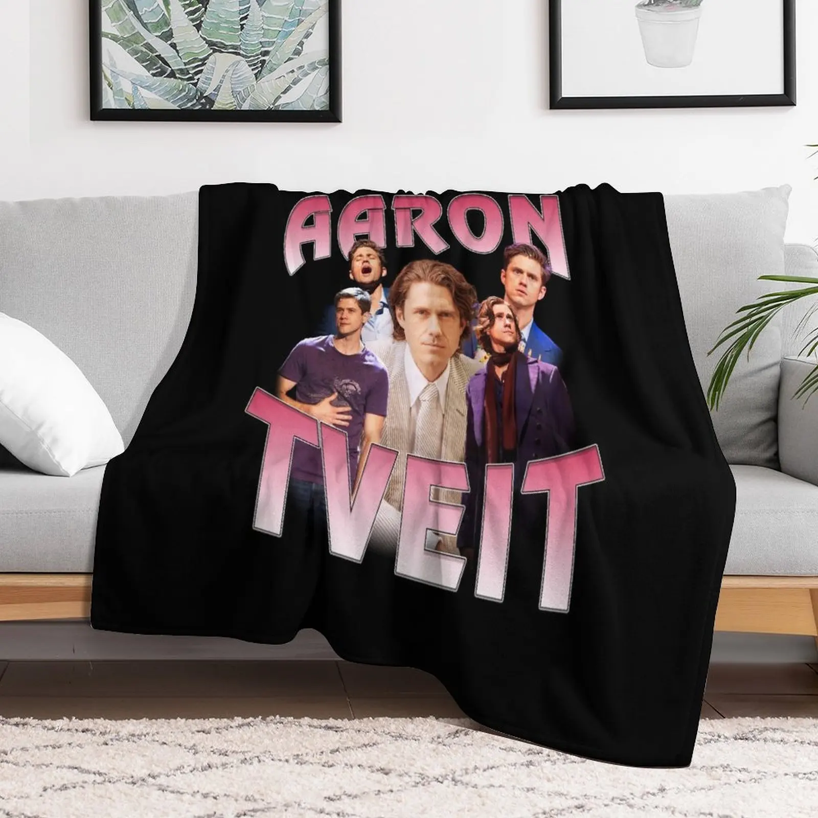 Aaron Tveit Retro Throw Blanket Decoratives Bed linens Polar Blankets