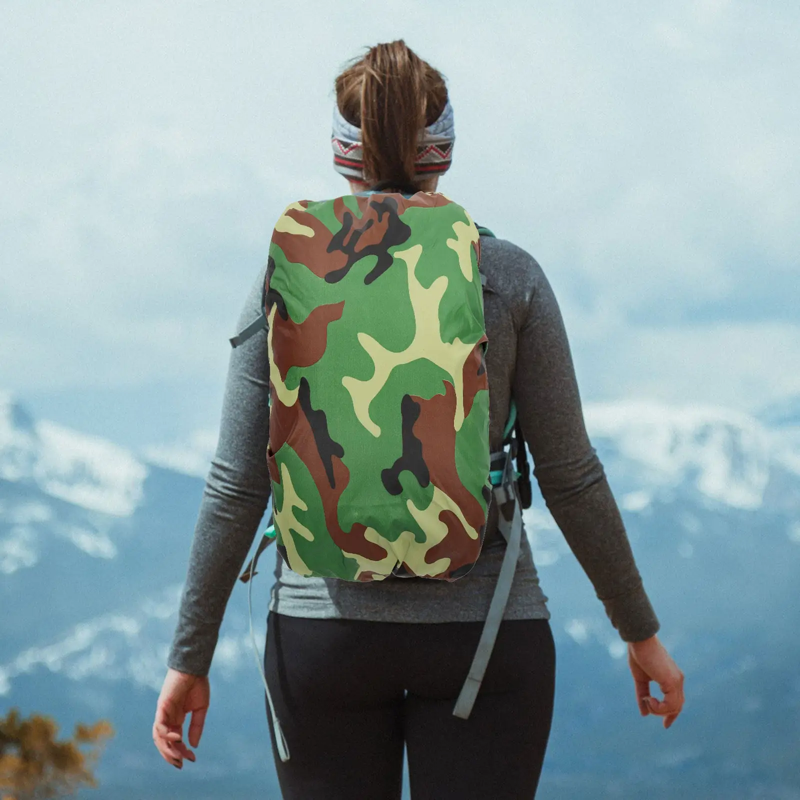 

3Pcs Waterproof Backpack Rain Cover Elastic Edging Scratch Resistant Protective Cover for Hiking Camping Travel Outdoor Supplies