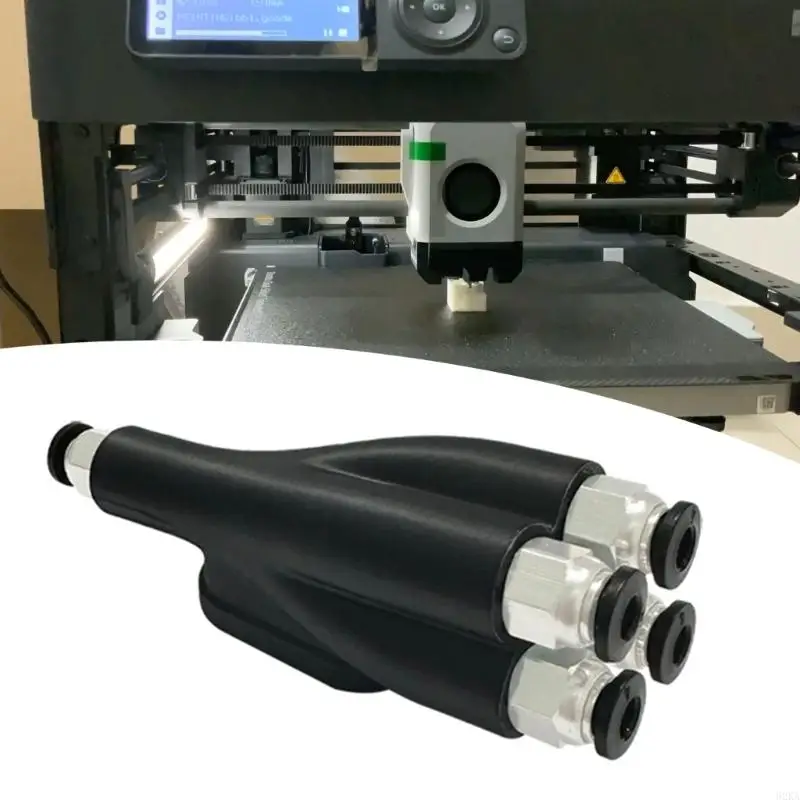 62KA para impresora 3D X1C P1S P1P, adaptador 4 en 1 PTFE, puerto expansión tubería, conexión pieza impresora 3D,