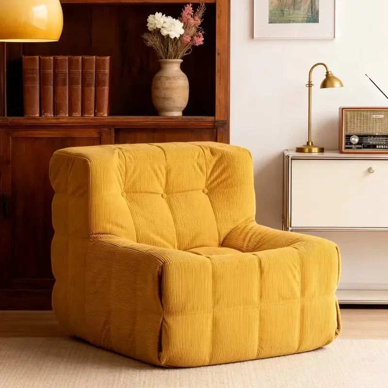 Modern Simple Vacuum Compressed Single Sofa Chair Height Density Sponge Leisure Chair for Living Room Bedroom Furniture