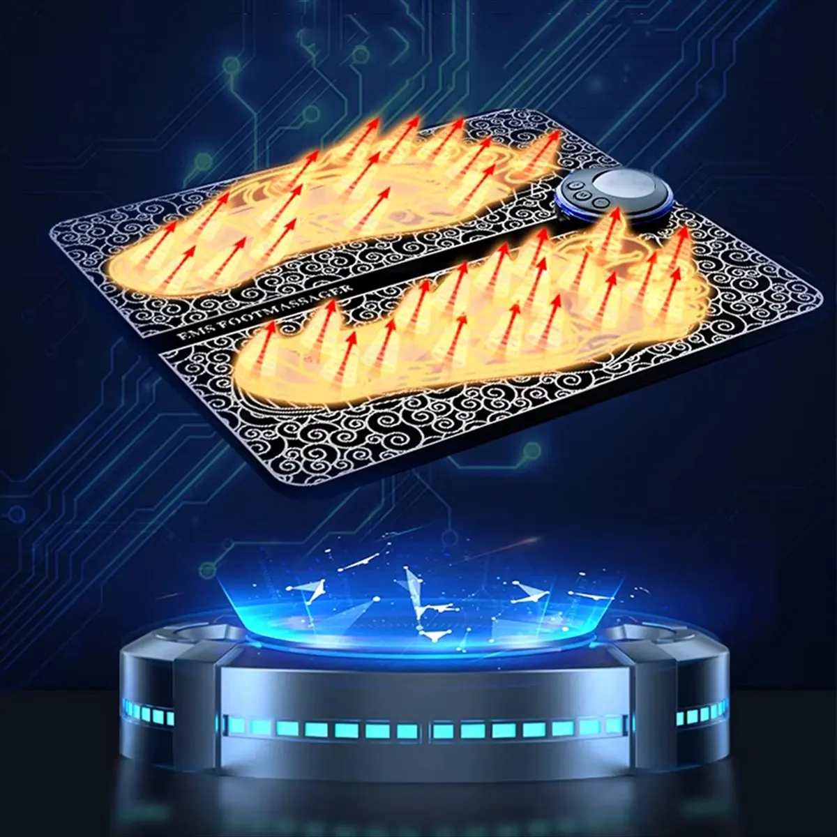 

【Some】Electric Foot Massager Pad Electrostimulator Massage Mat EMS Muscle Massager Relax Feet Massage Fitness Masajeador USB