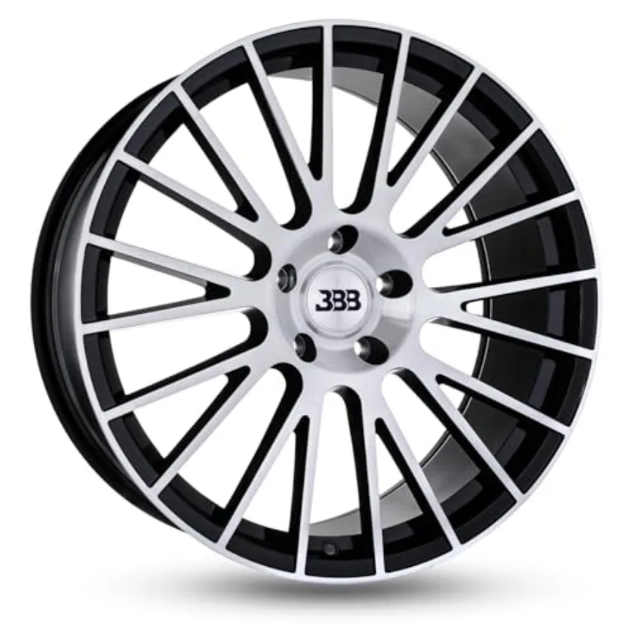 Big Baller Brand H177 Z04 Gloss Black Brushed Face Automotive Aluminum Wheels for Passenger Cars 5x120 Bolt Pattern +35 mm Offs