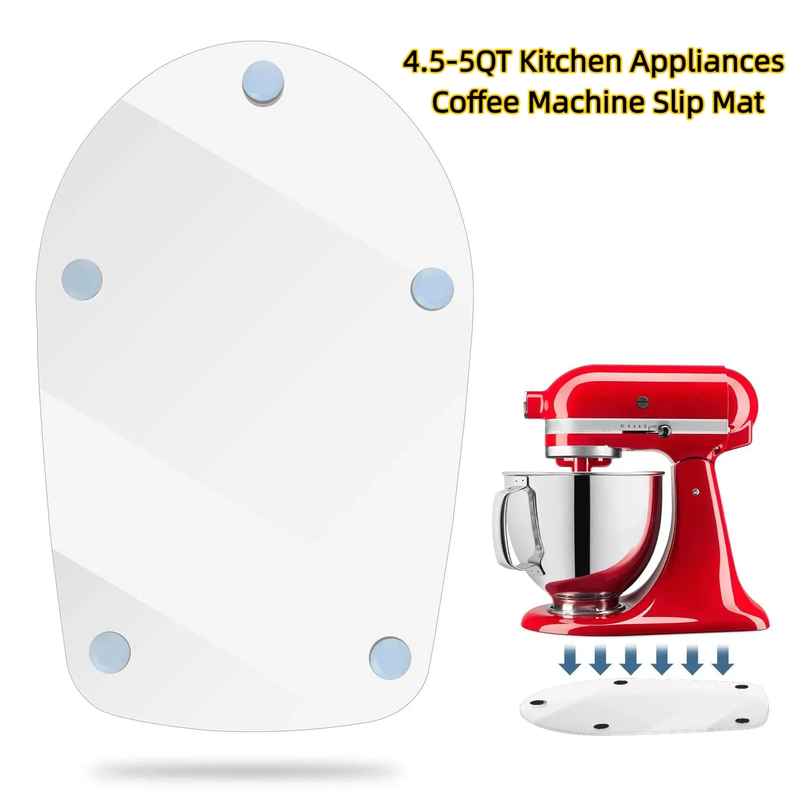 

For KitchenAid's acrylic slider for mixers, 4.5-5QT slant head vertical mixer accessory pads, home kitchen mixer accessories