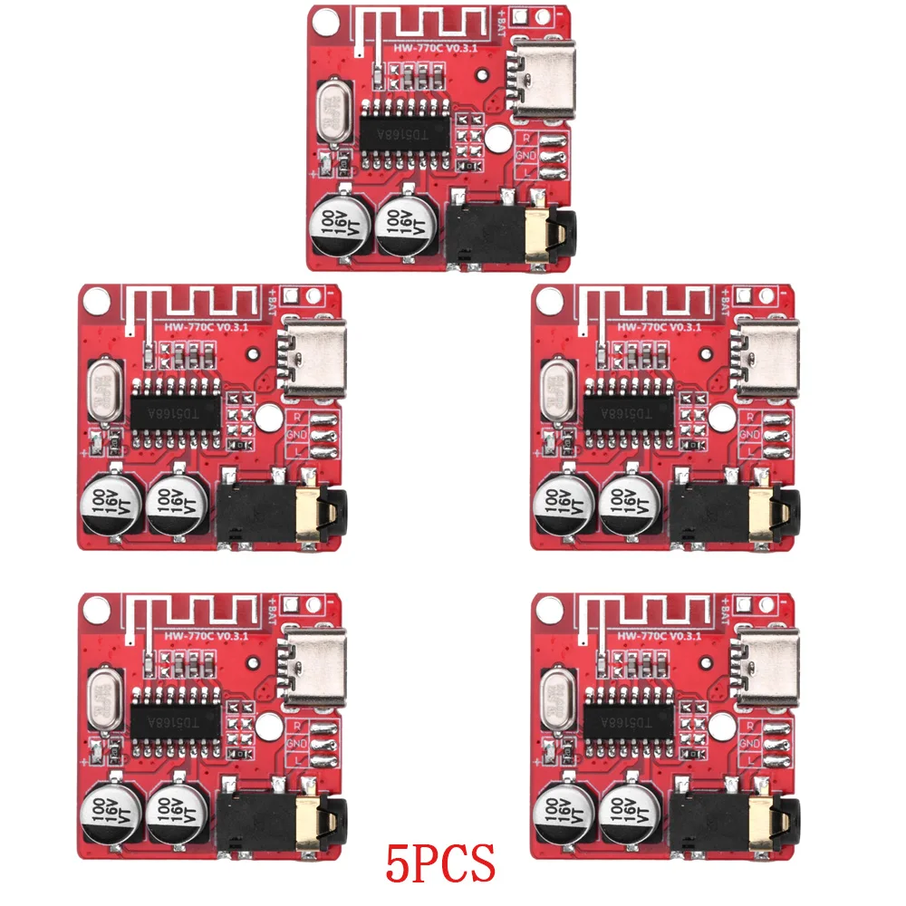 Papan Receiver Audio Bluetooth 3.7, papan dekoder Lossless MP3 nirkabel, modul Amplifier Stereo 5.1-5V 1-5 buah