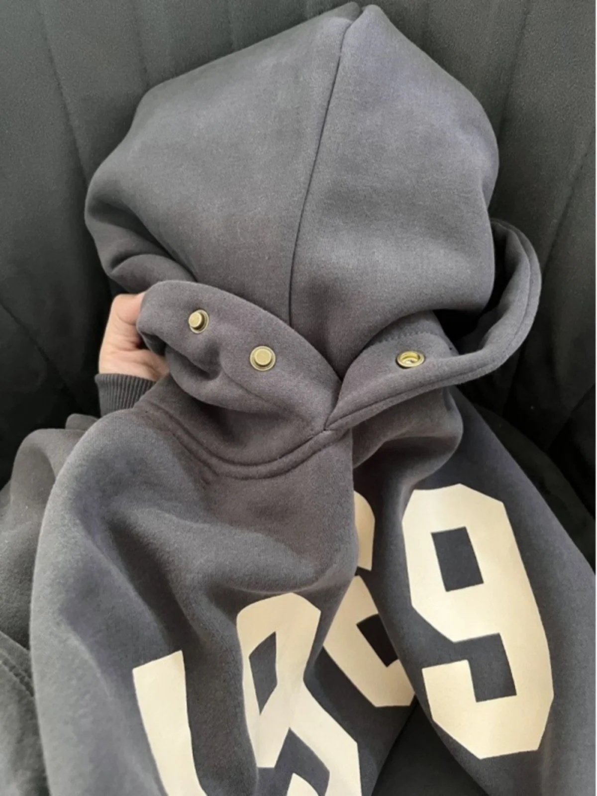 

Oversize Fleece Lined Thickened Hoodie Jacket Women's Winter Street Style Commute Korean Loose Fit Long Sleeve Regular Length