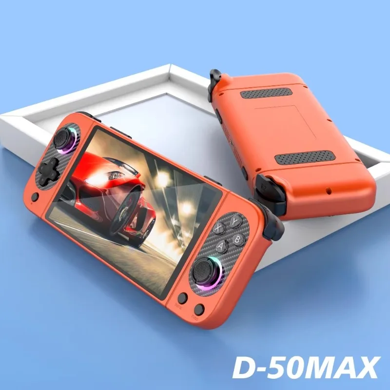 

D50MAX Handheld Game Console Classic Handheld Android Dual System RGB Lighting Retro Game Console Ergonomics Accessory PC Gamer