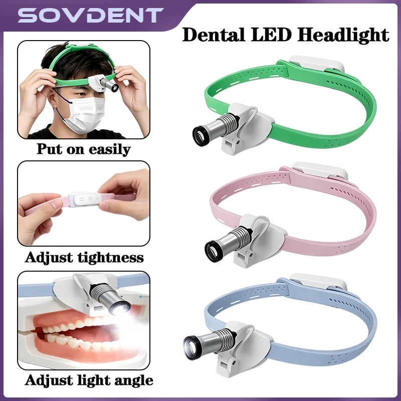 Wireless Dental Headlamp Ultra-light 5W LED High-brightness Dental Medical Headlight Dental Lab Tool