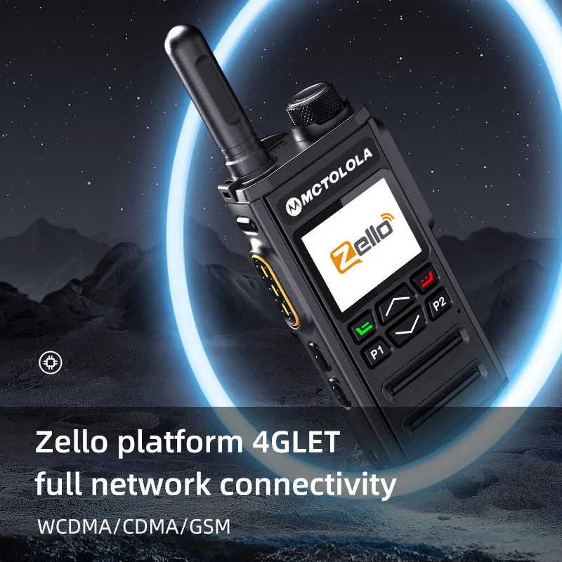 MOTOLOLA 3G 4G POC Network Walkie Talkie Android8.1 Bluetooth PTT Wifi Walkie Talkie Compatible with Zello Global 5000km Coverag