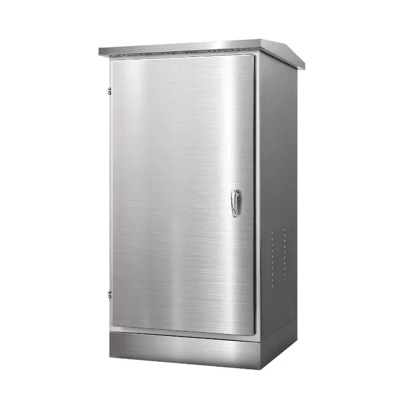 Outdoor waterproof network cabinet 304 stainless steel outdoor rainproof communication cabinet