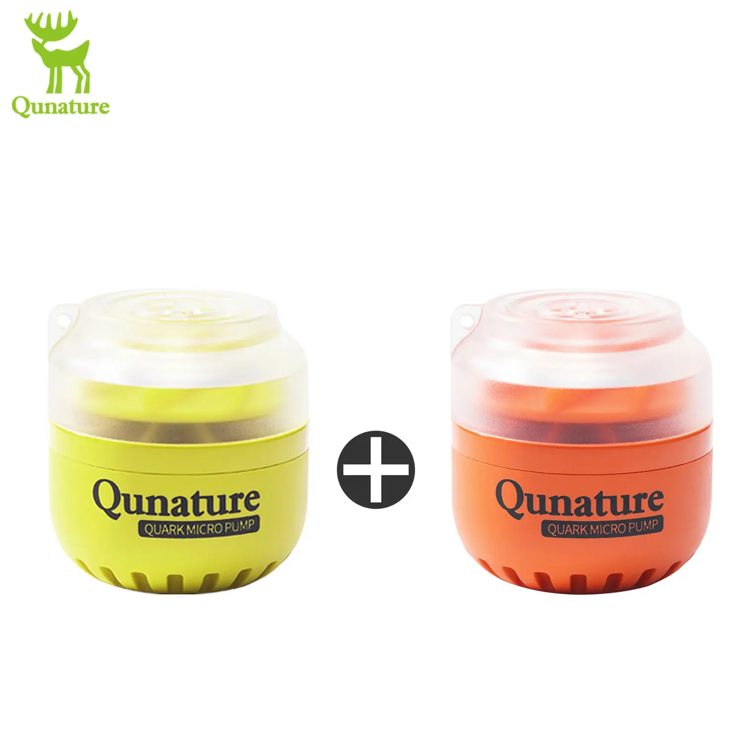 Qunature 2Pcs/set Upgraded 3.0 Mini Portable Electric Air Pump No Battery Multi-Purpose Inflator/Deflator for Camping  Home Use