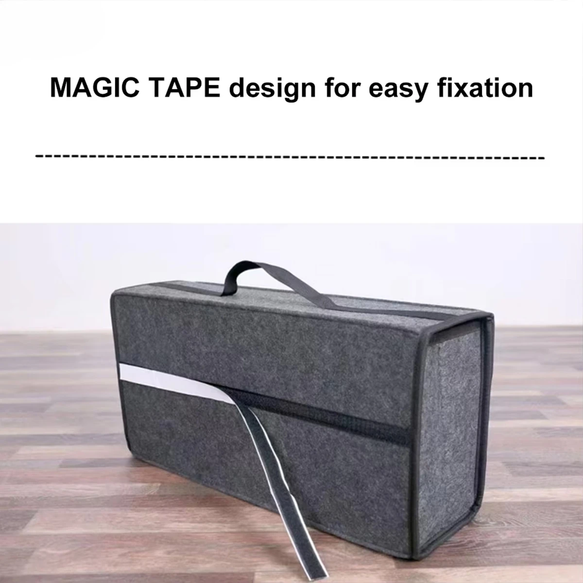 Car Trunk Organizer Stowing Tidying Container Bags Portable Foldable Vehicle Trunk Felt Storage Box Auto Interior Accessories