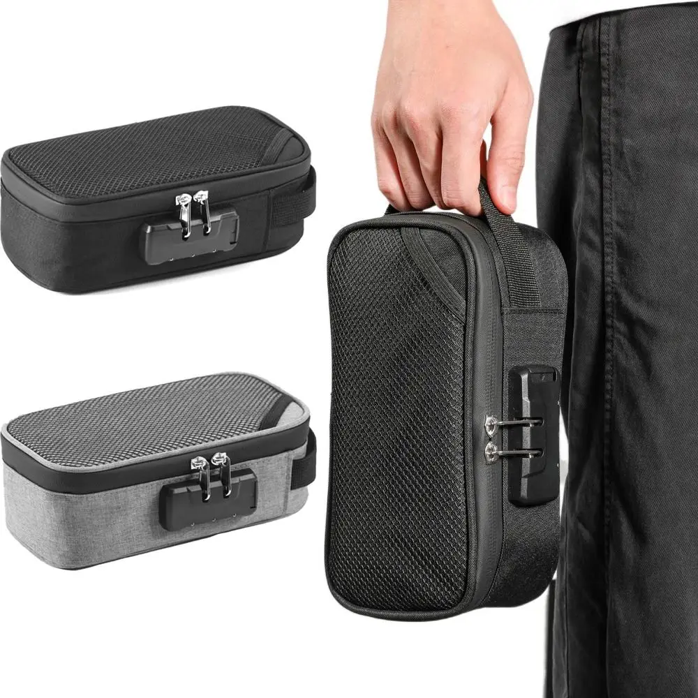 Combination Lock Smell Proof Bag Waterproof Portable Odorless Storage Case Smooth zipper Carbon Lined Pipe Organizer Friend