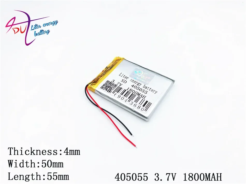 Tablet battery 3.7V 1800mAh 405055 Universal Li-ion  for tablet pc 7 inch 8  9  Mp3 MP4 GPS mobile bluetooth