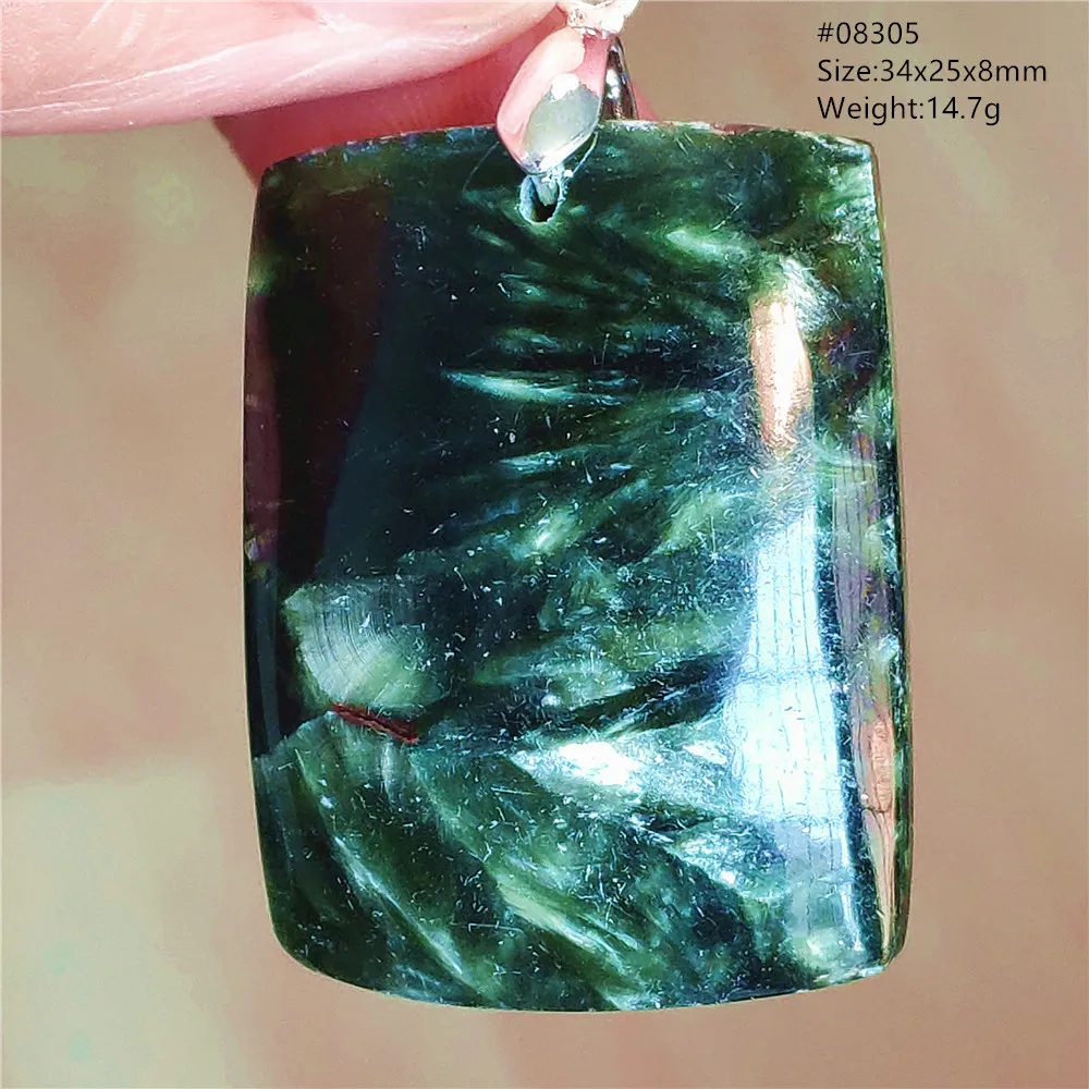 

Natural Green Seraphinite Beads Pendant Rectangle Water Drop Gift Women Men Clinochlore Necklace Jewelry Fashion Gift AAAAAA