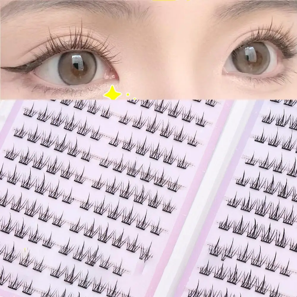 Self Adhesive Eyelashes Large Capacity DIY Cluster Lashes No Glue Needed Reusable Natural Soft Eyelash Extensions Makeup Tool