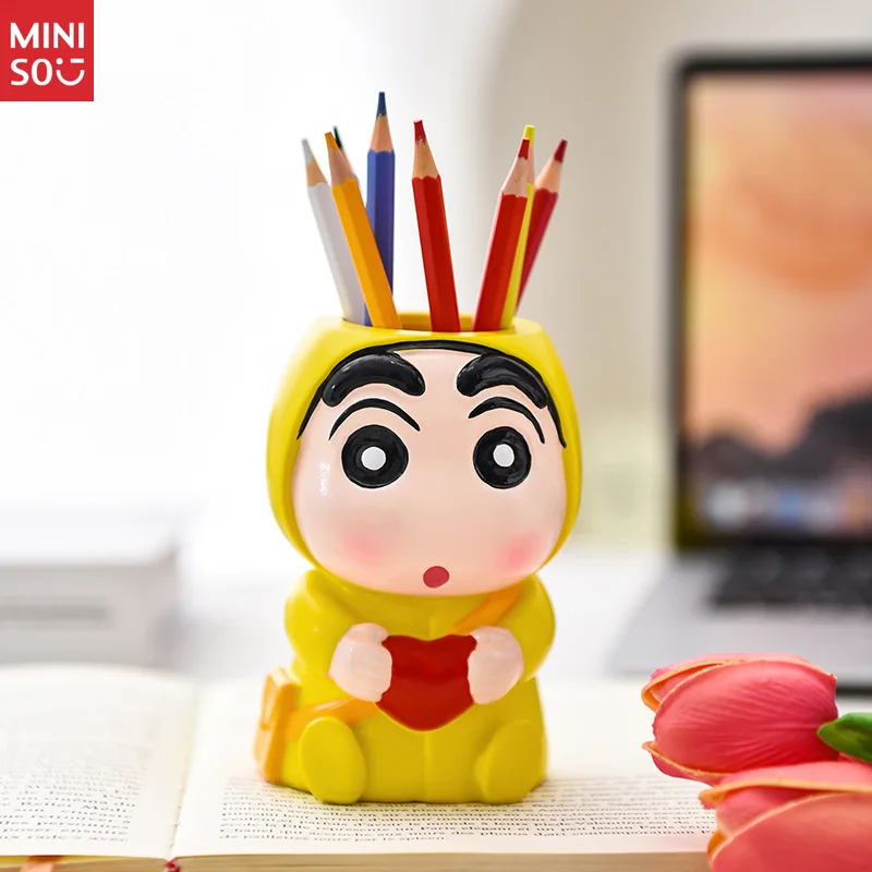 Miniso Crayon Shin-chan Pen Holder & Desk Organizer | Multi-Functional Anime Figure Office Decor, Fun Collectible - Image 3